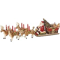 Villeroy & Boch 汽車とサンタと動物達　置き物 Villeroy and Boch Christmas Toys Memory Sleigh Ride Santa 22cm b